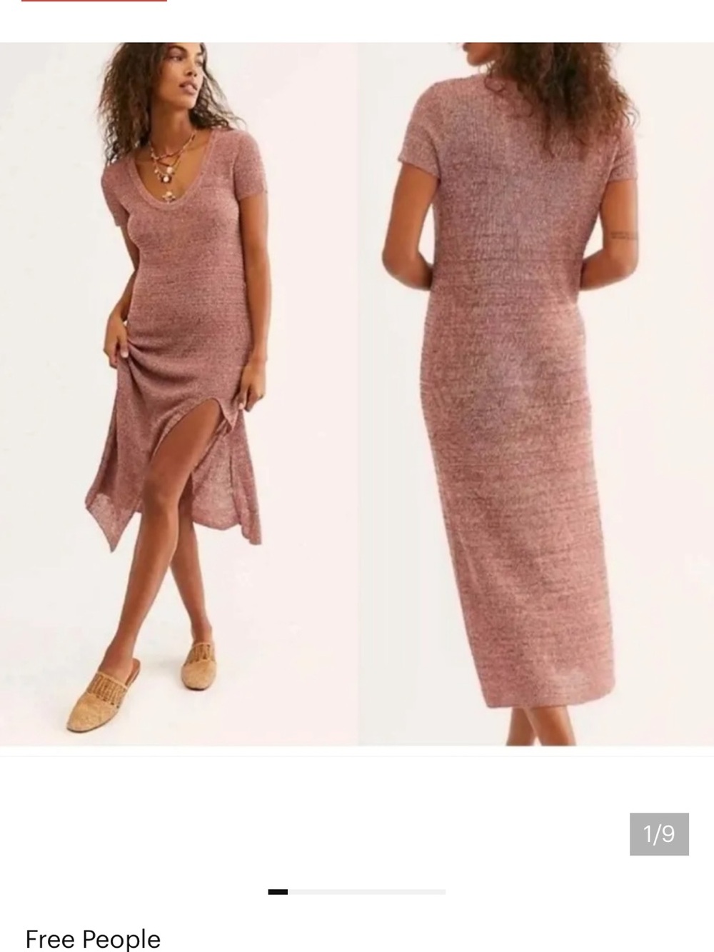 Free People Beach One Love Sweater Maxi Beach Cover Up